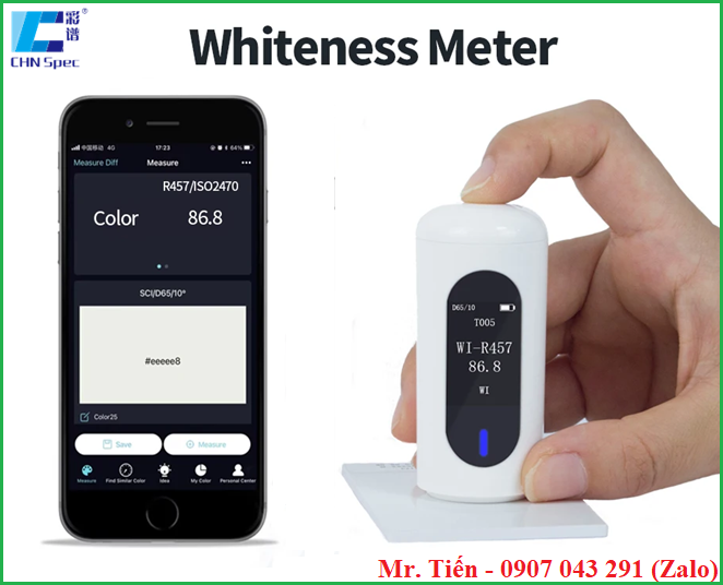 Bút đo chỉ số độ trắng vật liệu cầm tay (Whiteness meter) WSB-2 hãng CHN