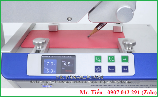 Máy đẩy bút chì tự động kiểm tra độ bền cứng sơn chống trầy xước BGD 507/S Biuged