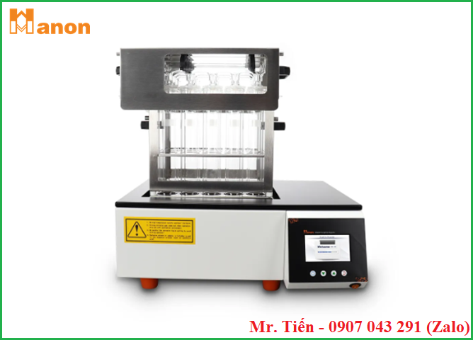 Máy phá mẫu đạm phân tích Kjeldahl SH220F và bộ chụp hút khí độc WD03 hãng Hanon