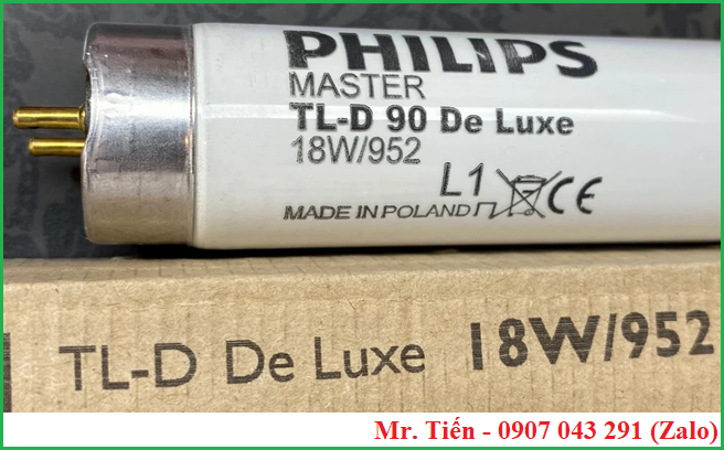 Bóng đèn Philips Master TL-D 90 De Luxe 18W/952 Made in Poland
