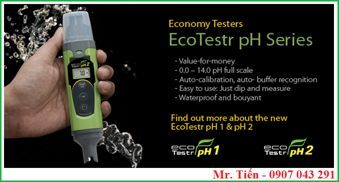 Thông số kỹ thuật của bút đo pH nước Ecotestr ph 2 hãng Eutech